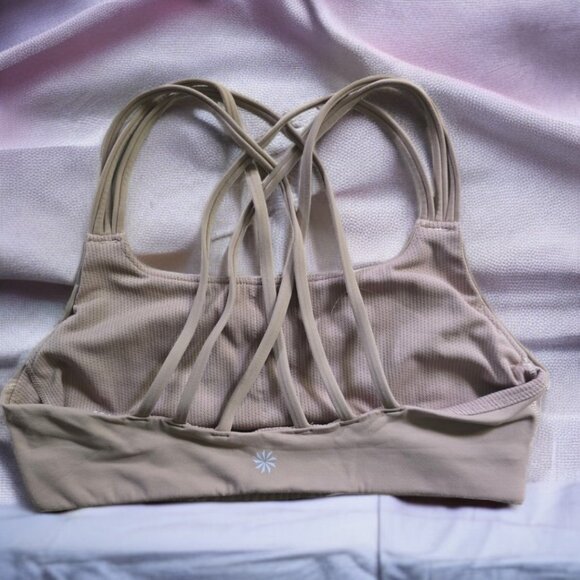 ATHLETA (SM) Tan Criss Cross back Sports Bra - Picture 5 of 8